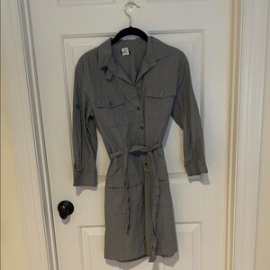 J. Crew Gray Button-Up Dress